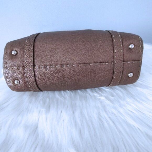 Fendi Selleria Linda bronze leather satchel EUC - Picture 9 of 14